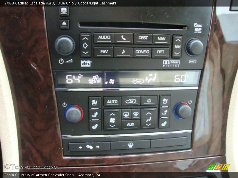 Blue Chip / Cocoa/Light Cashmere 2008 Cadillac Escalade AWD