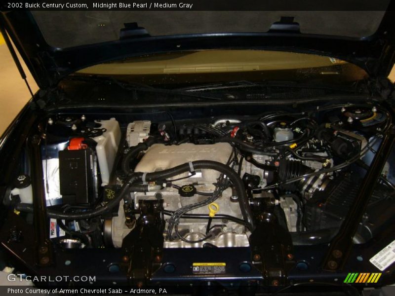Midnight Blue Pearl / Medium Gray 2002 Buick Century Custom