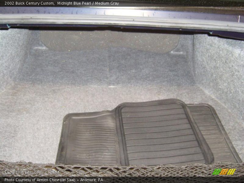 Midnight Blue Pearl / Medium Gray 2002 Buick Century Custom