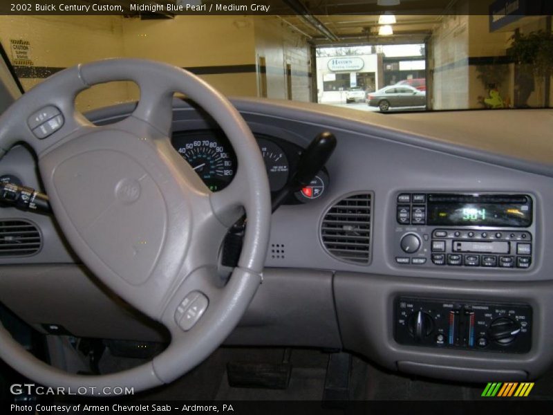 Midnight Blue Pearl / Medium Gray 2002 Buick Century Custom