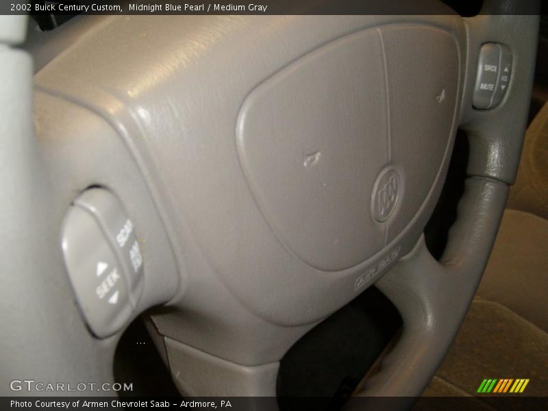 Midnight Blue Pearl / Medium Gray 2002 Buick Century Custom