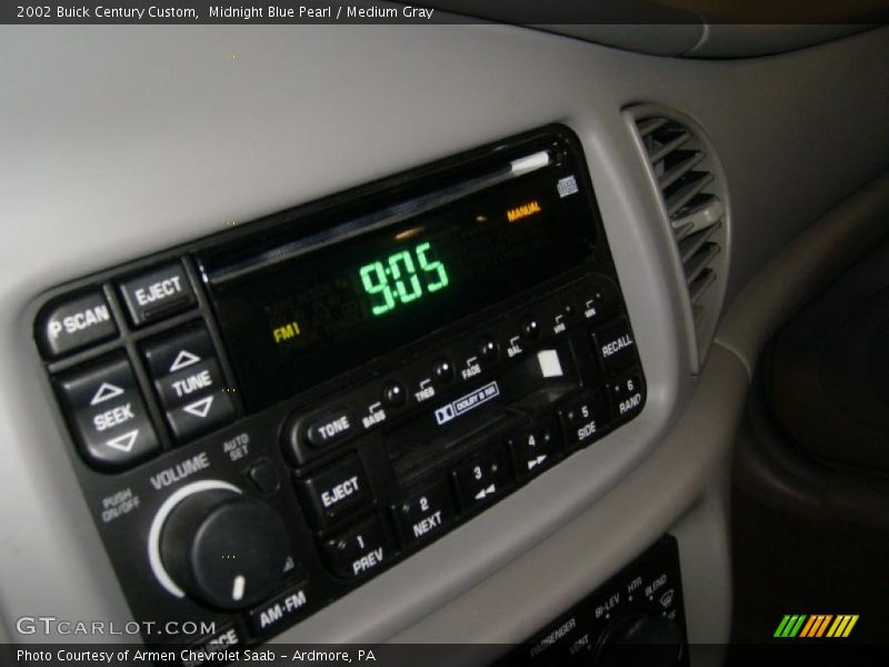 Midnight Blue Pearl / Medium Gray 2002 Buick Century Custom