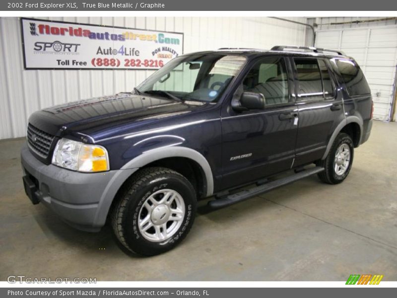 True Blue Metallic / Graphite 2002 Ford Explorer XLS