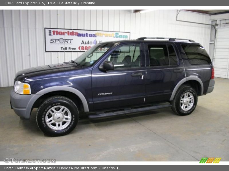 True Blue Metallic / Graphite 2002 Ford Explorer XLS