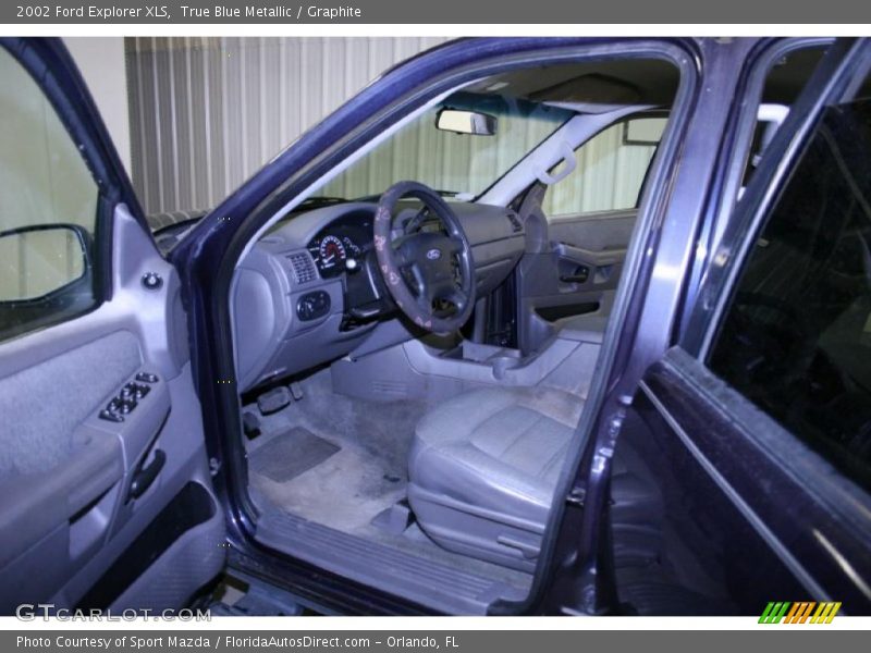 True Blue Metallic / Graphite 2002 Ford Explorer XLS