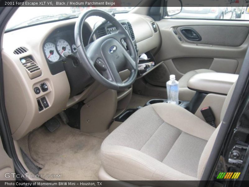Black / Medium Parchment Beige 2001 Ford Escape XLT V6