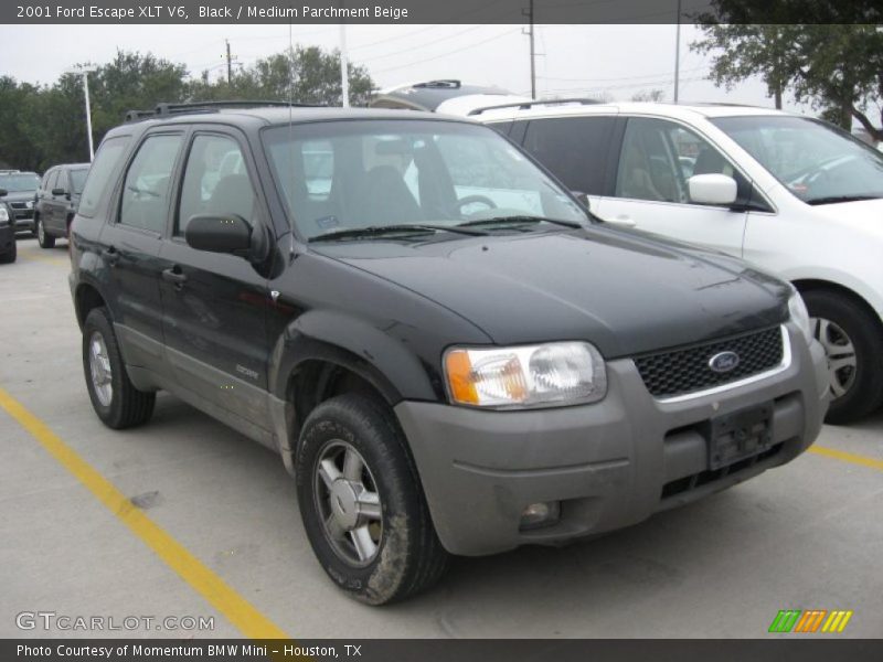 Black / Medium Parchment Beige 2001 Ford Escape XLT V6