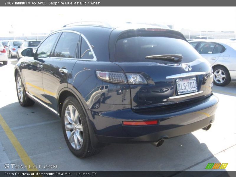 Sapphire Blue Metallic / Wheat 2007 Infiniti FX 45 AWD