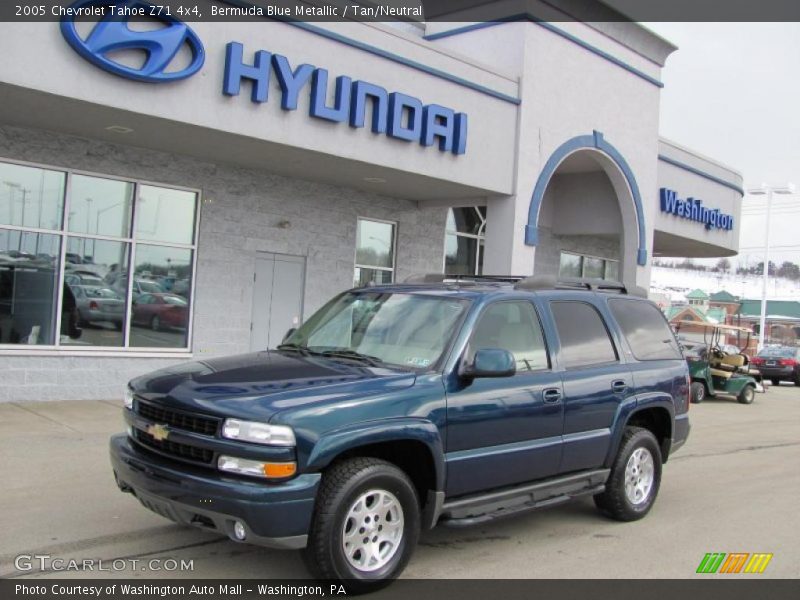 Bermuda Blue Metallic / Tan/Neutral 2005 Chevrolet Tahoe Z71 4x4