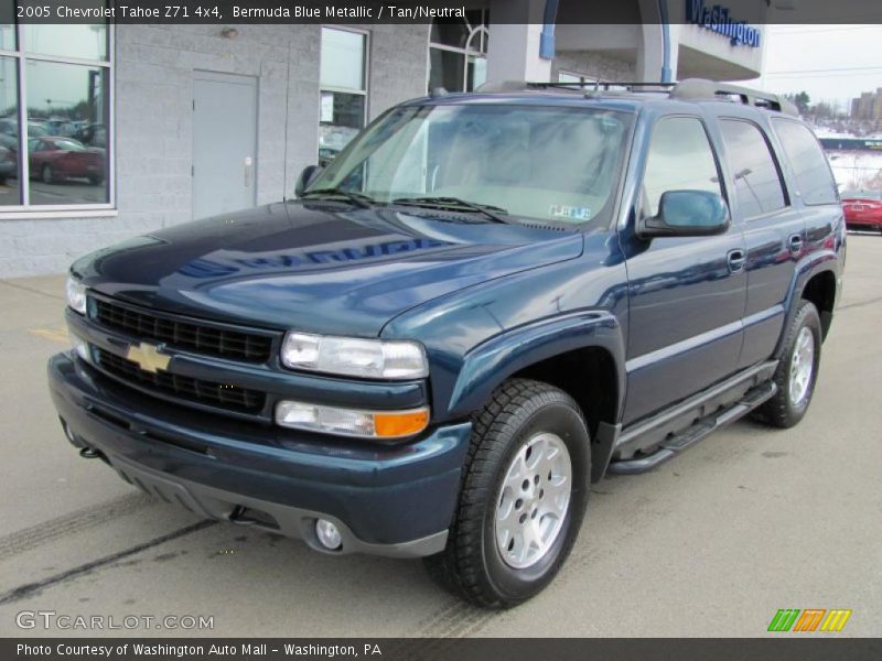 Bermuda Blue Metallic / Tan/Neutral 2005 Chevrolet Tahoe Z71 4x4
