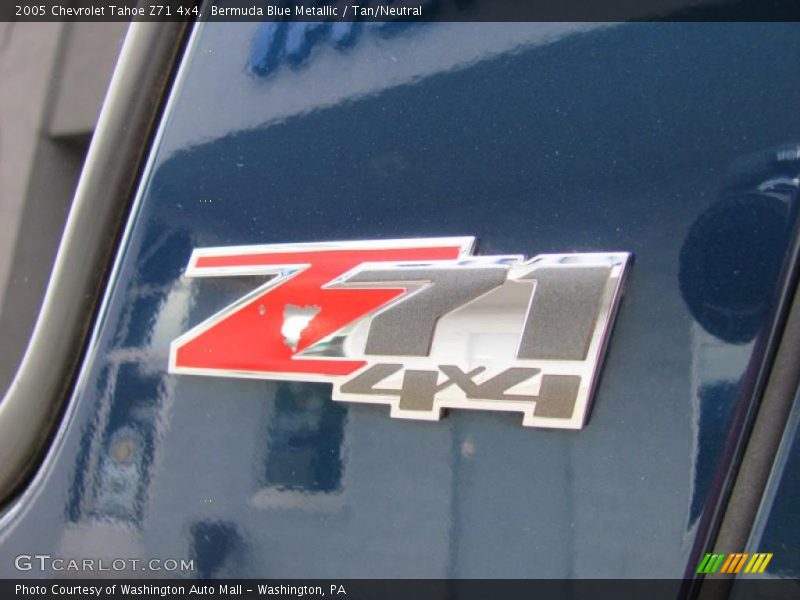 Bermuda Blue Metallic / Tan/Neutral 2005 Chevrolet Tahoe Z71 4x4