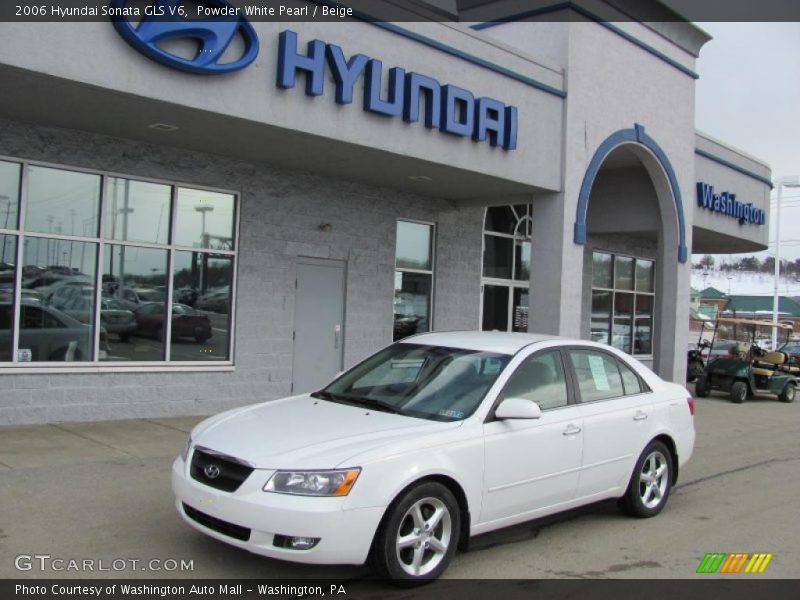 Powder White Pearl / Beige 2006 Hyundai Sonata GLS V6