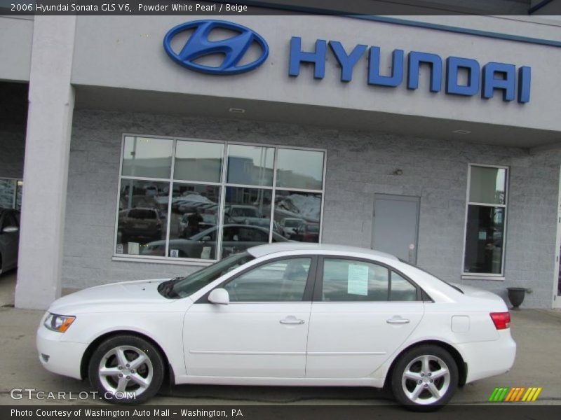 Powder White Pearl / Beige 2006 Hyundai Sonata GLS V6