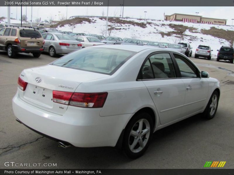 Powder White Pearl / Beige 2006 Hyundai Sonata GLS V6