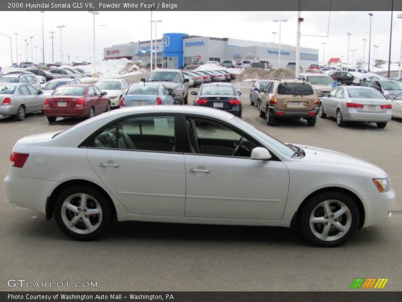 Powder White Pearl / Beige 2006 Hyundai Sonata GLS V6