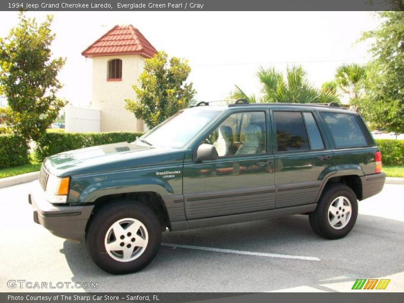 Everglade Green Pearl / Gray 1994 Jeep Grand Cherokee Laredo