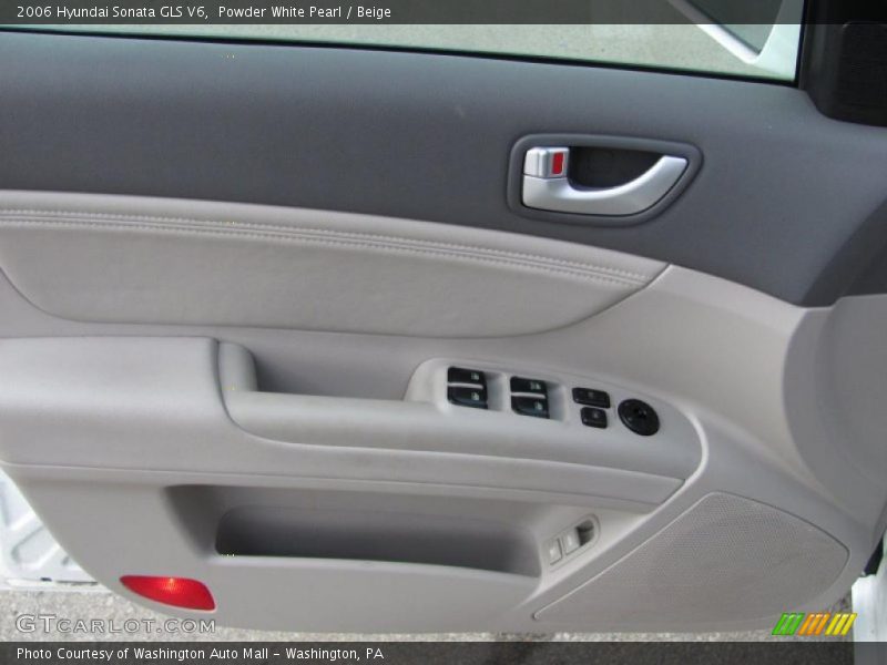 Powder White Pearl / Beige 2006 Hyundai Sonata GLS V6