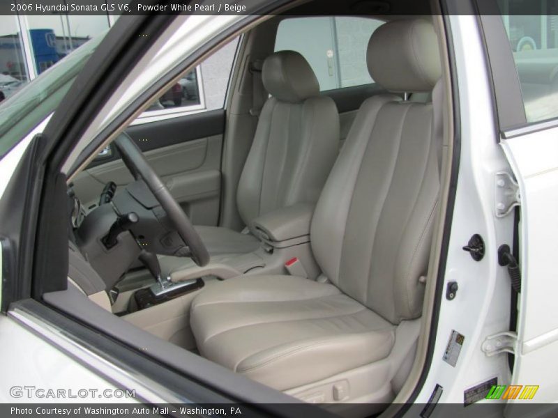 Powder White Pearl / Beige 2006 Hyundai Sonata GLS V6