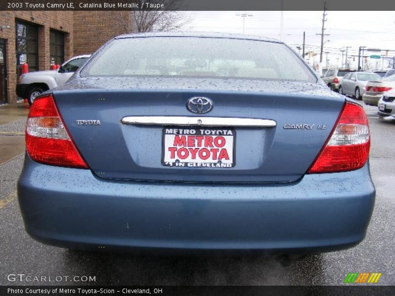 Catalina Blue Metallic / Taupe 2003 Toyota Camry LE