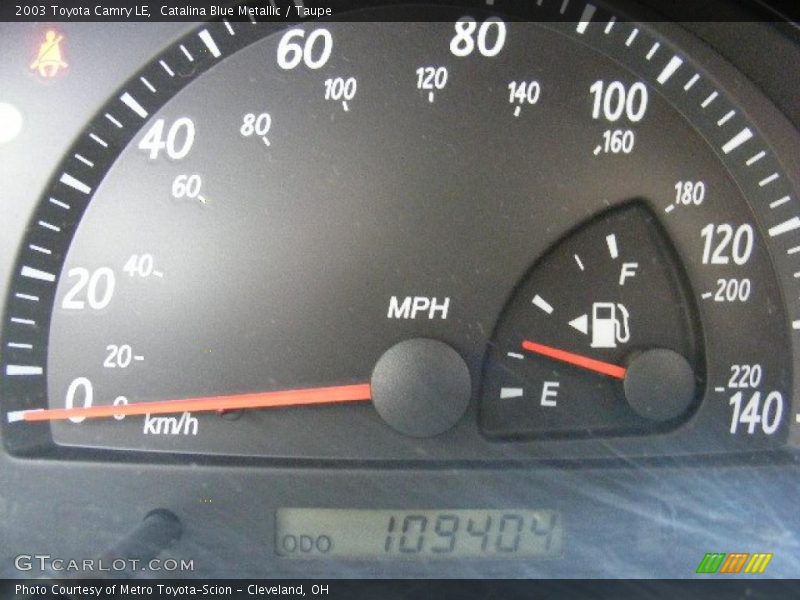 Catalina Blue Metallic / Taupe 2003 Toyota Camry LE