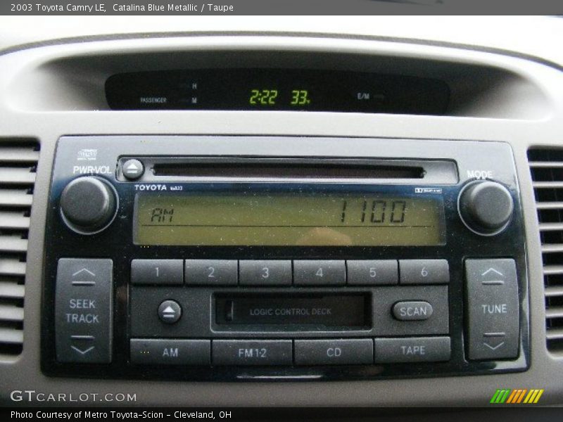 Catalina Blue Metallic / Taupe 2003 Toyota Camry LE