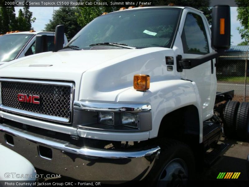 Summit White / Pewter 2008 GMC C Series Topkick C5500 Regular Cab Chassis