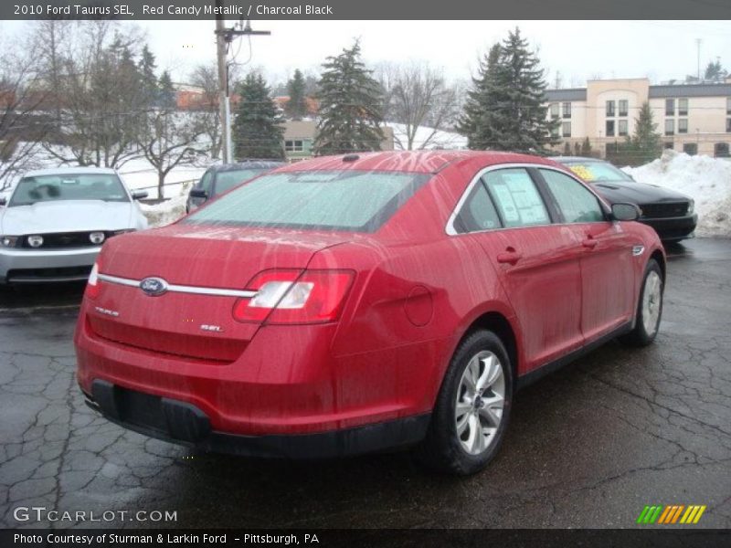 Red Candy Metallic / Charcoal Black 2010 Ford Taurus SEL