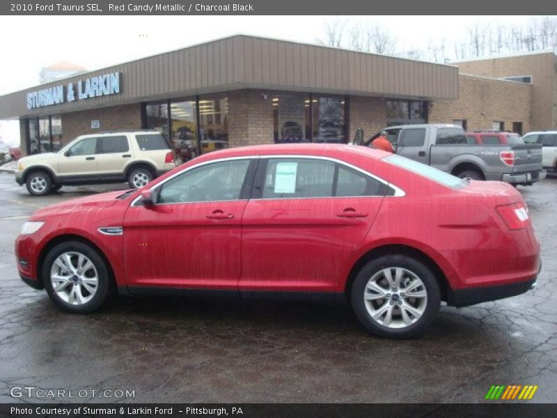 Red Candy Metallic / Charcoal Black 2010 Ford Taurus SEL