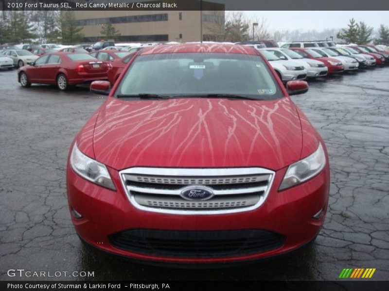 Red Candy Metallic / Charcoal Black 2010 Ford Taurus SEL