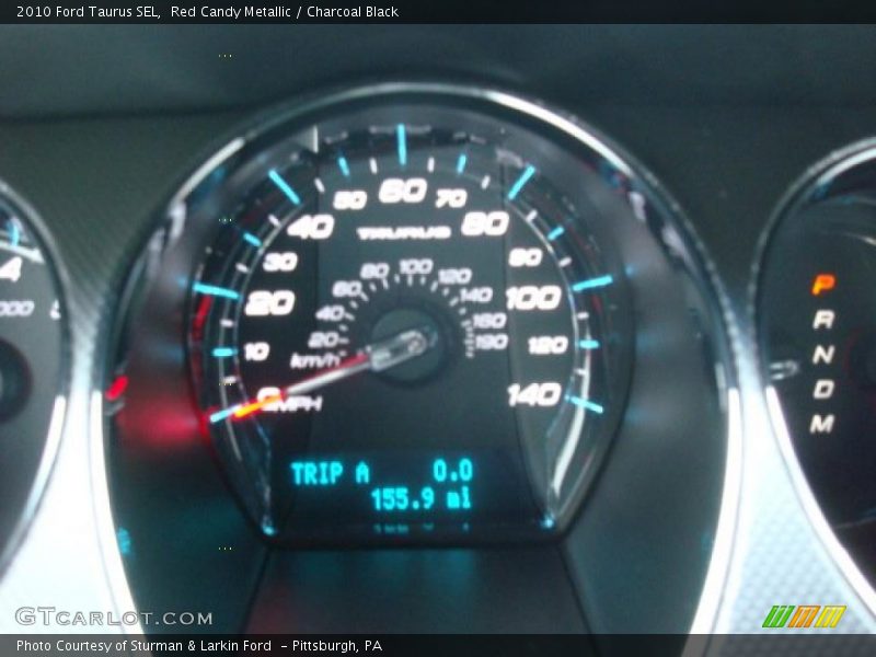 Red Candy Metallic / Charcoal Black 2010 Ford Taurus SEL