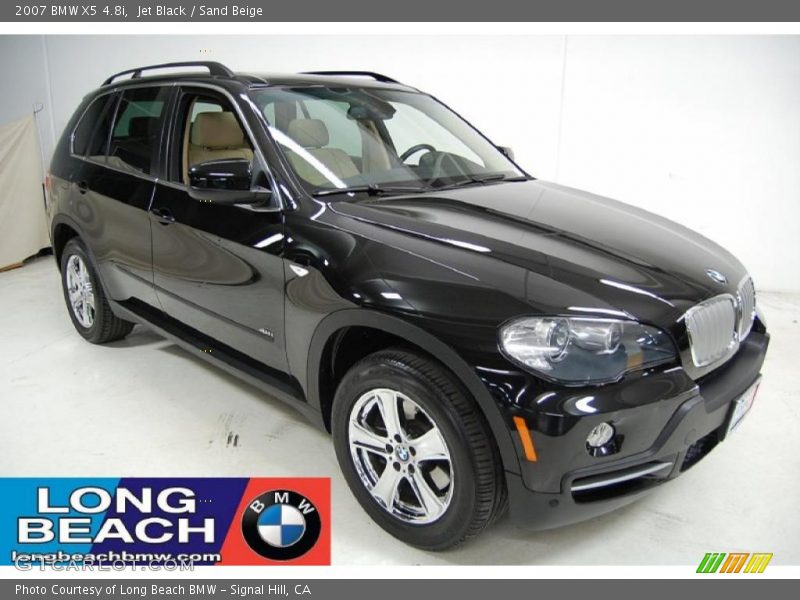 Jet Black / Sand Beige 2007 BMW X5 4.8i