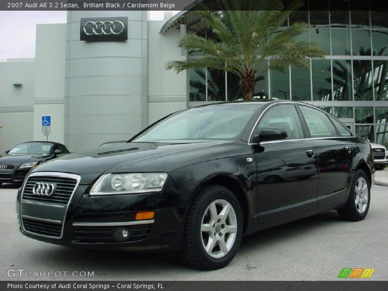 Brilliant Black / Cardamom Beige 2007 Audi A6 3.2 Sedan