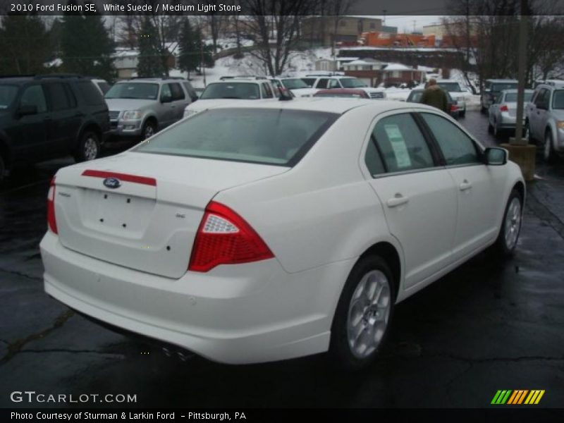 White Suede / Medium Light Stone 2010 Ford Fusion SE