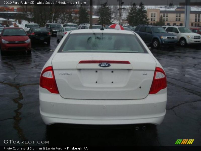 White Suede / Medium Light Stone 2010 Ford Fusion SE