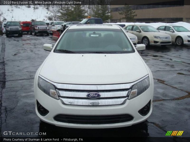 White Suede / Medium Light Stone 2010 Ford Fusion SE