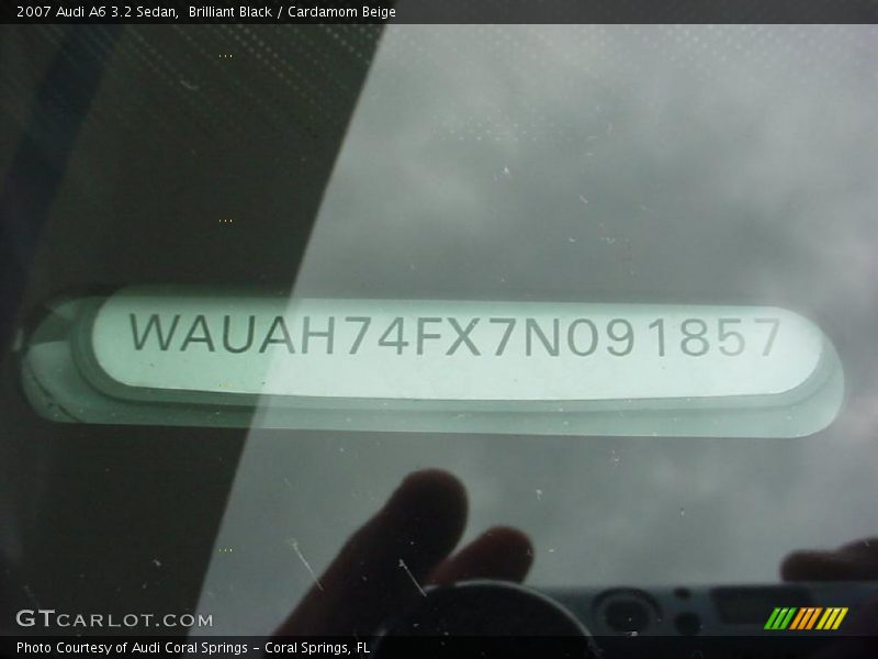 Brilliant Black / Cardamom Beige 2007 Audi A6 3.2 Sedan