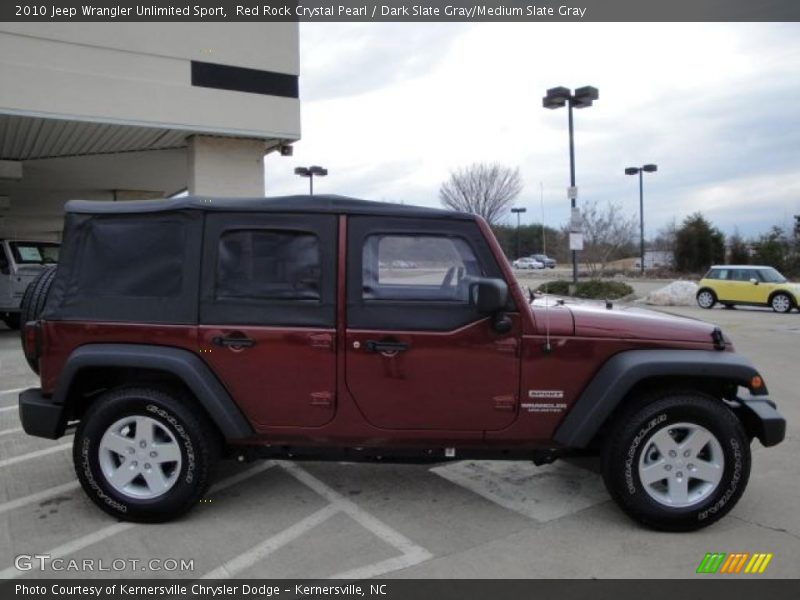 Red Rock Crystal Pearl / Dark Slate Gray/Medium Slate Gray 2010 Jeep Wrangler Unlimited Sport