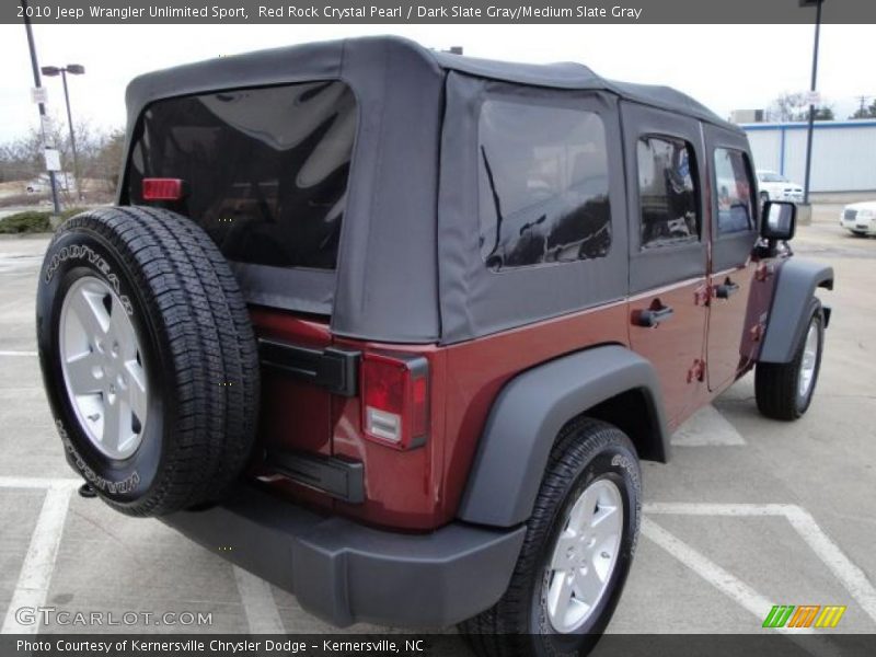 Red Rock Crystal Pearl / Dark Slate Gray/Medium Slate Gray 2010 Jeep Wrangler Unlimited Sport