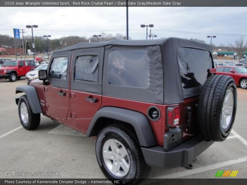 Red Rock Crystal Pearl / Dark Slate Gray/Medium Slate Gray 2010 Jeep Wrangler Unlimited Sport