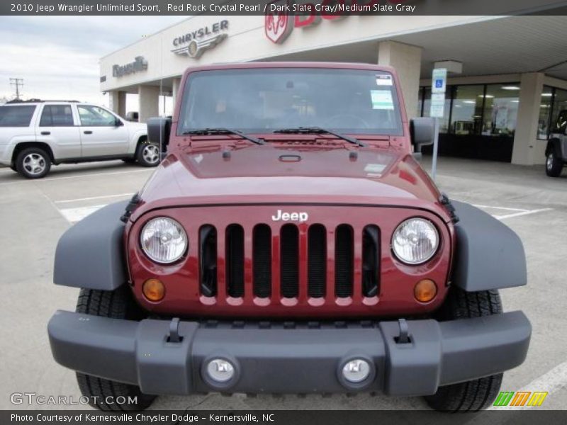 Red Rock Crystal Pearl / Dark Slate Gray/Medium Slate Gray 2010 Jeep Wrangler Unlimited Sport