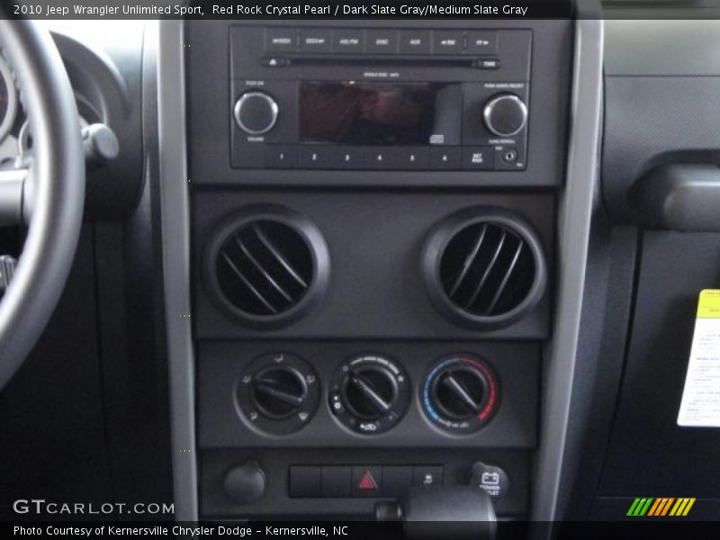Red Rock Crystal Pearl / Dark Slate Gray/Medium Slate Gray 2010 Jeep Wrangler Unlimited Sport