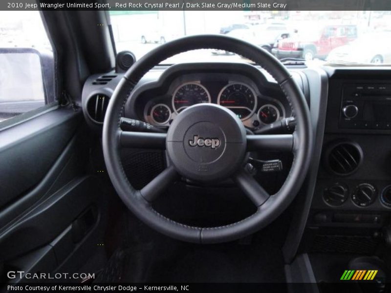 Red Rock Crystal Pearl / Dark Slate Gray/Medium Slate Gray 2010 Jeep Wrangler Unlimited Sport