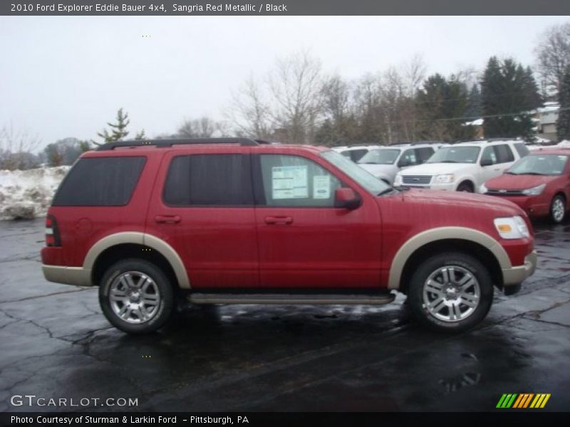 Sangria Red Metallic / Black 2010 Ford Explorer Eddie Bauer 4x4