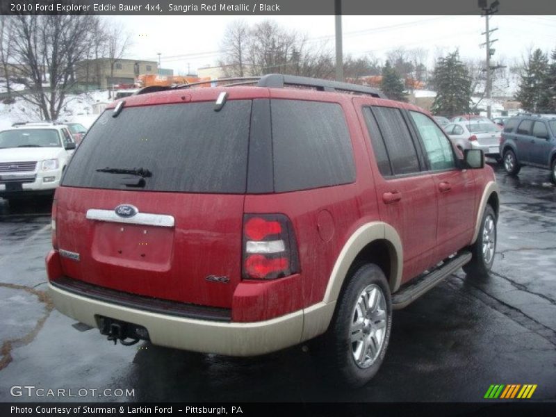 Sangria Red Metallic / Black 2010 Ford Explorer Eddie Bauer 4x4