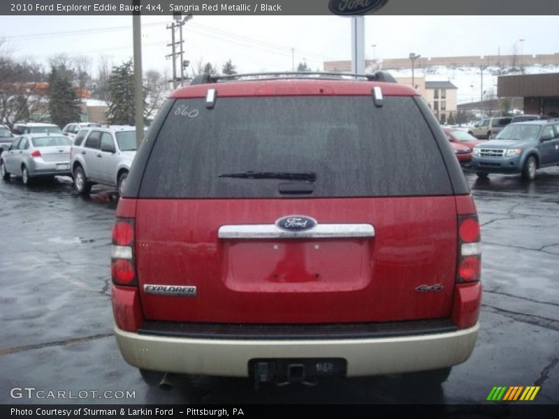 Sangria Red Metallic / Black 2010 Ford Explorer Eddie Bauer 4x4