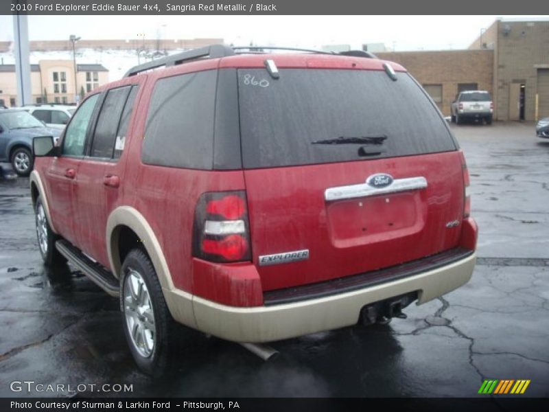 Sangria Red Metallic / Black 2010 Ford Explorer Eddie Bauer 4x4