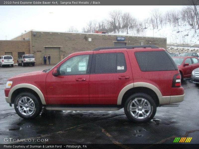 Sangria Red Metallic / Black 2010 Ford Explorer Eddie Bauer 4x4