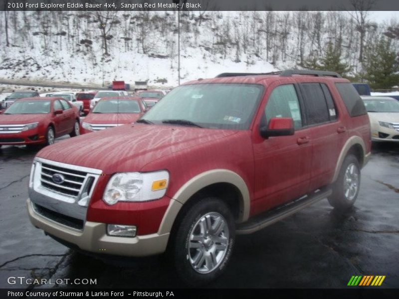Sangria Red Metallic / Black 2010 Ford Explorer Eddie Bauer 4x4
