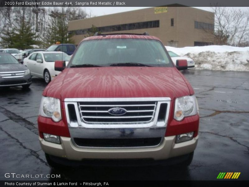 Sangria Red Metallic / Black 2010 Ford Explorer Eddie Bauer 4x4