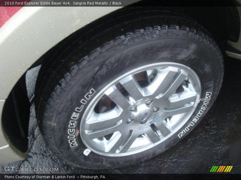 Sangria Red Metallic / Black 2010 Ford Explorer Eddie Bauer 4x4